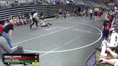 52 lbs Round 3 (6 Team) - Oakley Mulich, Kansas Lavendar Dragon vs Brinley Johnson, North Dakota 2