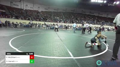 66 lbs Quarterfinal - Paxtyn McGilbert, Midwest City Bombers vs Dillinger Garrett, Geary Youth Wrestling