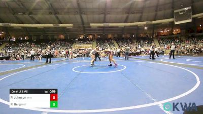 140 lbs Consi Of 8 #2 - Promised Johnson, Bristow Youth Wrestling vs Paden Berg, Hinton Takedown Club