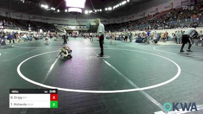 46 lbs Round Of 16 - Bryson Grigg, Tulsa Blue T Panthers vs Ty Richards, Roland Youth League Wrestling