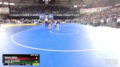 Girls 3A/4A 125 3rd Place Match - Deijah Diego, Central Kitsap (Girls) vs Saige McCleery, Sumner (Girls)