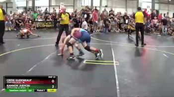 96 lbs Round 1 (6 Team) - Kannon Judycki, Untouchables White vs Croix Gudenkauf, Team Iowa Blue