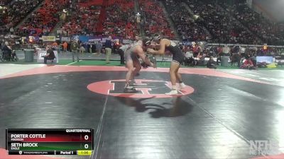 5A 220 lbs Quarterfinal - Porter Cottle, Madison vs Seth Brock, Eagle