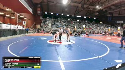 4A-160 lbs Champ. Round 1 - Vaughn Hime, Laramie vs Gabe LeDoux, Kelly Walsh