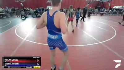 145 lbs Quarterfinal - Nolan Vogel, IL vs Daniel Heiser, WI