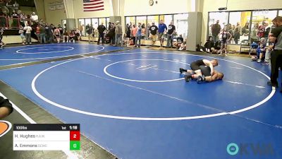 100 lbs Quarterfinal - Hunter Hughes, R.A.W. vs Asher Emmons, Dark Cloud Wrestling Club