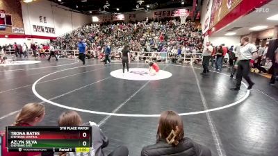 110 lbs 5th Place Match - Azlyn Silva, Cheyenne East vs Trona Bates, Cheyenne Central