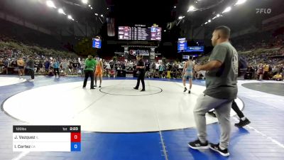 120 lbs Rnd Of 32 - Joshua Vazquez, Illinois vs Isaiah Cortez, California