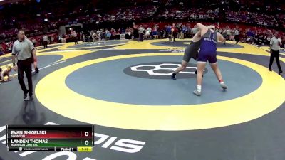 D3-285 lbs Quarterfinal - Landen Thomas, Harrison Central vs Evan Smigelski, Swanton