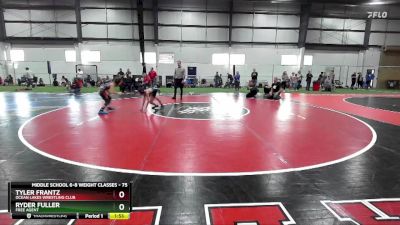 75 lbs Quarterfinal - Tyler Frantz, Ocean Lakes Wrestling Club vs Ryder Fuller, Free Agent