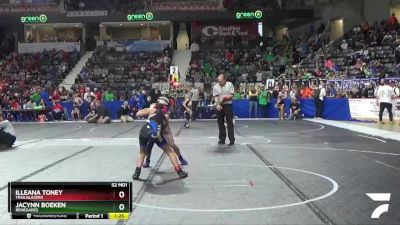 90 lbs Semifinal - Illeana Toney, Trailblazers vs Jacynn Boeken, Renegades