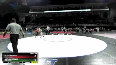 130 lbs Semifinal - Elyse Flores, Golden Valley vs Sophia Hejnal, Grace Davis