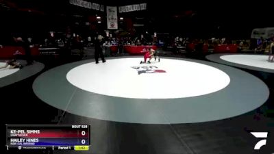 85 lbs Cons. Round 4 - Ke-Pel Simms, Unattached vs Hailey Hines, Nor-Cal Inferno