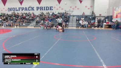 138 lbs Quarterfinal - Cristo Parriott, W. F. West vs Jaric Oraya, Black Hills