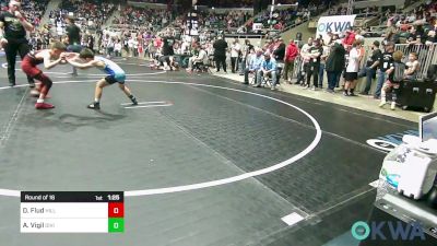 70 lbs Round Of 16 - Derreck Flud, Hilldale Youth Wrestling Club vs Abel Vigil, Division Bell Wrestling