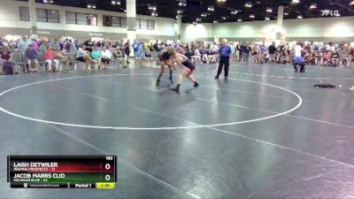 182 lbs Placement Matches (16 Team) - Laish Detwiler, Indiana Prospects vs Jacob Marrs Clio, Michigan Blue