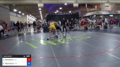 70 kg Cons 64 #2 - Chase Kmosena, Norse Wrestling Club vs Carter Martinson, Iowa