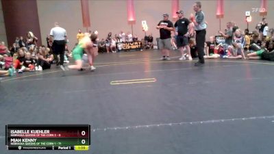 148 lbs Finals (8 Team) - Miah Kenny, Nebraska Queens Of The Corn 1 vs Isabelle Kuehler, Nebraska Queens Of The Corn 2