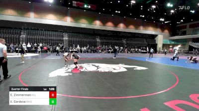 107 lbs Quarterfinal - Eva Zimmerman, Hillcrest vs Elena Cordova, Rio Rancho