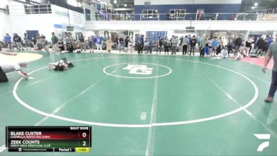 77 lbs Quarterfinal - Zeek Counts, Great Neck Wrestling Club vs Blake Custer, Guerrilla Wrestling (GWA)