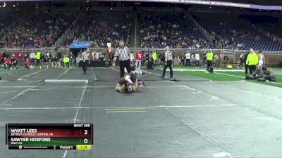 D1-106 lbs Semifinal - Wyatt Lees, Detroit Catholic Central HS vs Sawyer Hosford, Holt HS