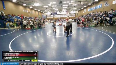 115 lbs Quarterfinal - Crystal Olson, Top Of Utah vs Londyn Gamble, Bear River Junior High