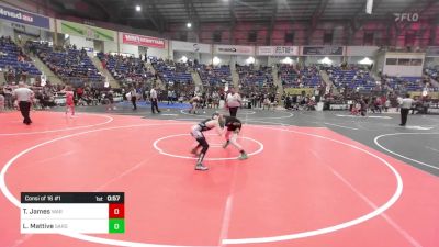 90 lbs Consi Of 16 #1 - Trenton James, War vs Lane Mattive, Sargent Wrestling