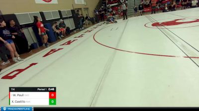 114 lbs Quarterfinal - Wyatt Paull, Steelclaw Wrestling Club vs Xaeden Castillo, Ascend Wrestling Academy