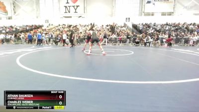 120 lbs Champ. Round 2 - Charles Weber, Guilderland Youth Wrestling vs Athan Dauksza, Club Not Listed