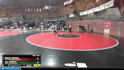 133 lbs Cons. Semi - Gio Urbieta, West Hills College vs Emilio Medina, Mt. San Antonio College