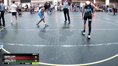 95 lbs Round 3 (4 Team) - Ariah Mills, Roundtree WA vs Gavin Clem, Steel Valley