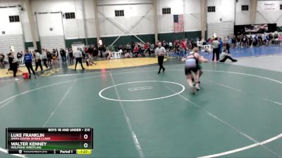 215 lbs Quarterfinal - Walter Kenney, Wolfking Wrestling vs Luke Franklin, Smith Center Spider Claws