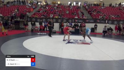 55 kg Cons 16 #2 - Matthew O'Neill, Malvern Wrestling Club vs Dale Gant III, Michigan Grappler Training Center