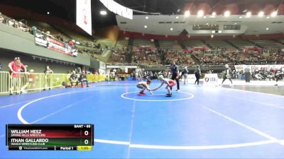 85 lbs Quarterfinal - William Hesz, Spring Hills Wrestling vs Ithan Gallardo, Wasco Wrestling Club