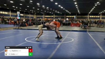 197 lbs C Of 16 #2 - Levi Hopkins, Campbell vs Cael Crebs, Navy