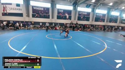 126 lbs Cons. Round 2 - Zayah Clark, Warhawk Wrestling Academy vs Malachi Costilla, West Texas Grapplers Wrestling Club