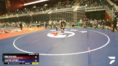 43 lbs Round 2 - Erik Polson, Thermopolis Wrestling Club vs Carter Gomez, Top Of The Rock Wrestling Club