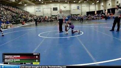 126 lbs Quarterfinals (8 Team) - Timothy Moore, Omaha Central vs Braedyn Rakes, Lincoln East