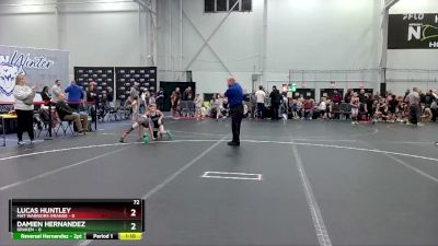 72 lbs Round 1 (4 Team) - Lucas Huntley, Mat Warriors Orange vs Damien Hernandez, Kraken