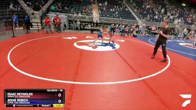 78 lbs Cons. Round 2 - Isaac Reynolds, Windy City Wrestlers vs Eddie Rebich, Camel Kids Wrestling