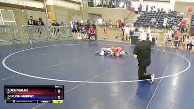 70 lbs Cons. Round 1 - Aukai Walsh, HI vs Beaudin Murphy, MT