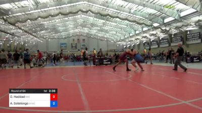 125 kg Round Of 64 - Omar Haddad, Blue And Gold RTC vs Adolfo Sotolongo, River Valley Wrestling Club