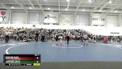 80 lbs Cons. Round 2 - Sawyer Bush, Beaver River Wrestling vs Lorenzo Cillo, Savage Wrestling Club