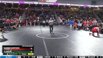 195 lbs 5th & 7th Place - Gunner Martwick, 5-Creston vs CJ Hisler, 7-Webster City
