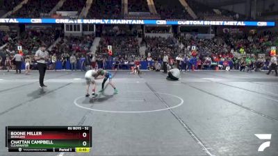 52 lbs Semifinal - Chattan Campbell, Clearwater vs Boone Miller, Brawlers