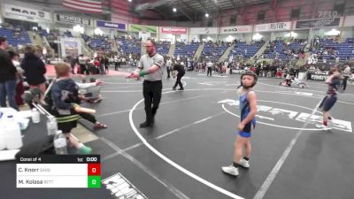 61 lbs Consi Of 4 - Cheston Knorr, Sargent Wrestling vs Marek Kolasa, Betterman Elite