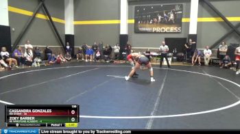 136 lbs Semis (4 Team) - Cassandra Gonzales, MN Storm vs Zoey Barber, NE Wrestling Academy