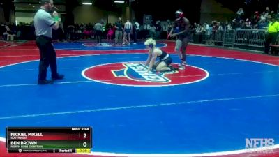 2A-150 lbs Cons. Round 2 - Ben Brown, North Cobb Christian vs Nickiel Mikell, Southwest