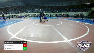 46 lbs Quarterfinal - Brylee Michel, Marlow Outlaws vs Kowen Martin, Tuttle Elite Wrestling Club