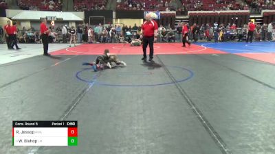 54 lbs Cons. Round 5 - Wyatt Bishop, Laurel Matburners vs Rykker Jessop, Ryse Wrestling Academy